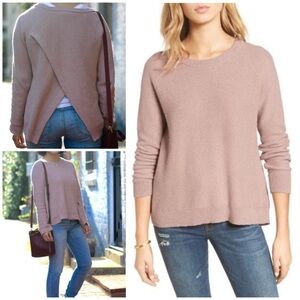 Madewell Mauve Pink Province Cross-Back Sweater​​​​​